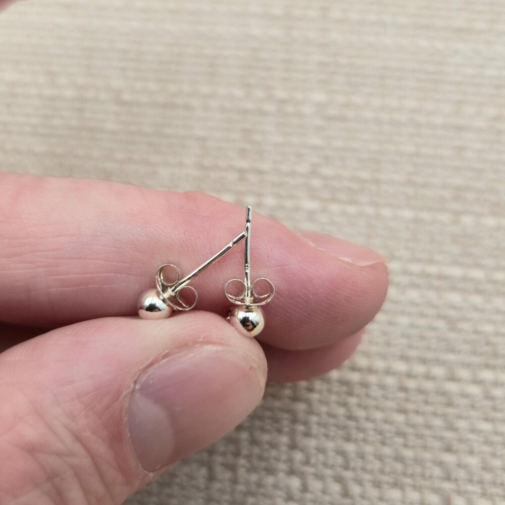 Sterling Silver Odd Pattern Small Dangle Earrings… - image 3